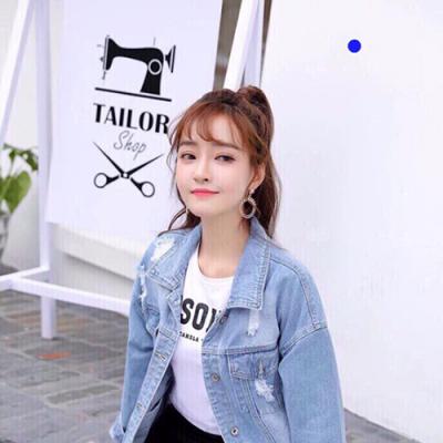 Áo Khoác Jean Nữ Wash Rách - NK333